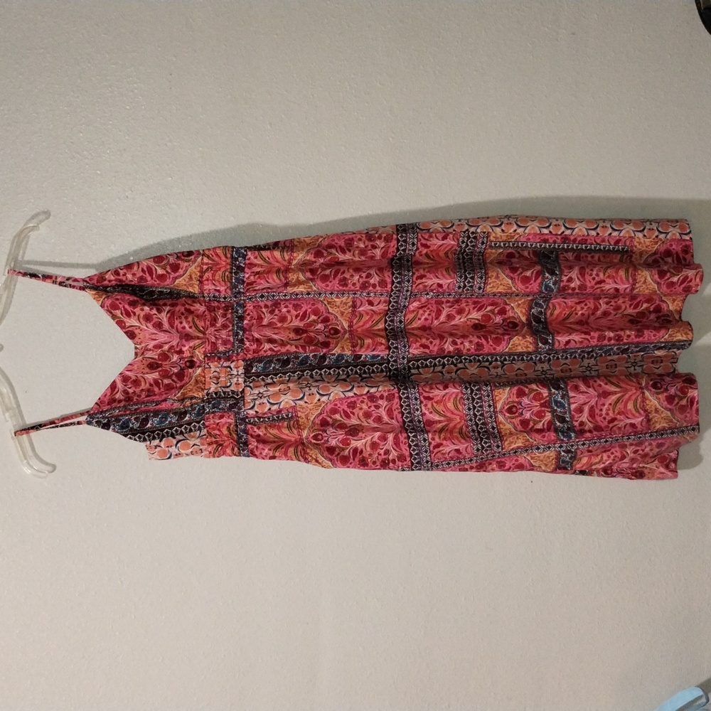 Old Navy size Large patchwork print flowy cotton blend sleeveless dress